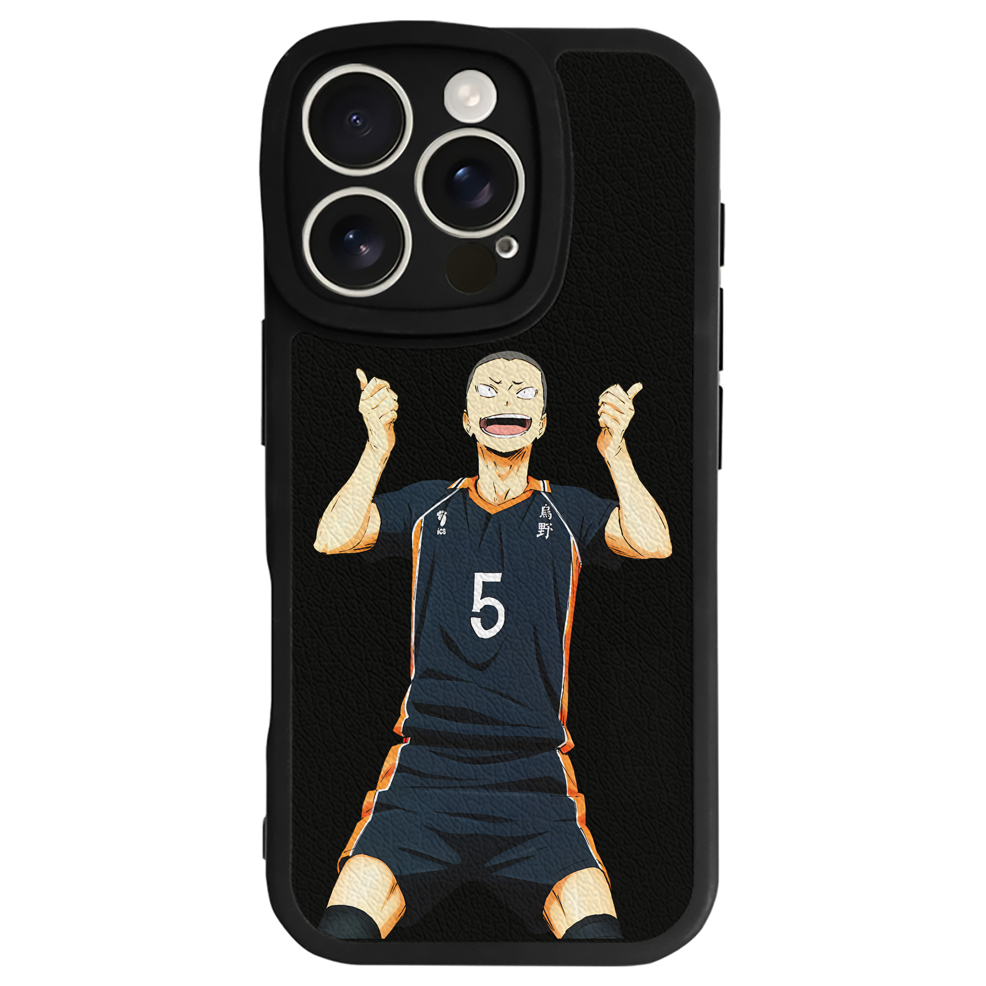 （画像用） ハイキュー!! Haikyu!! 【iPhone 16シリーズ対応】シリコンスマホケース（レザー調） 材質：シリコン